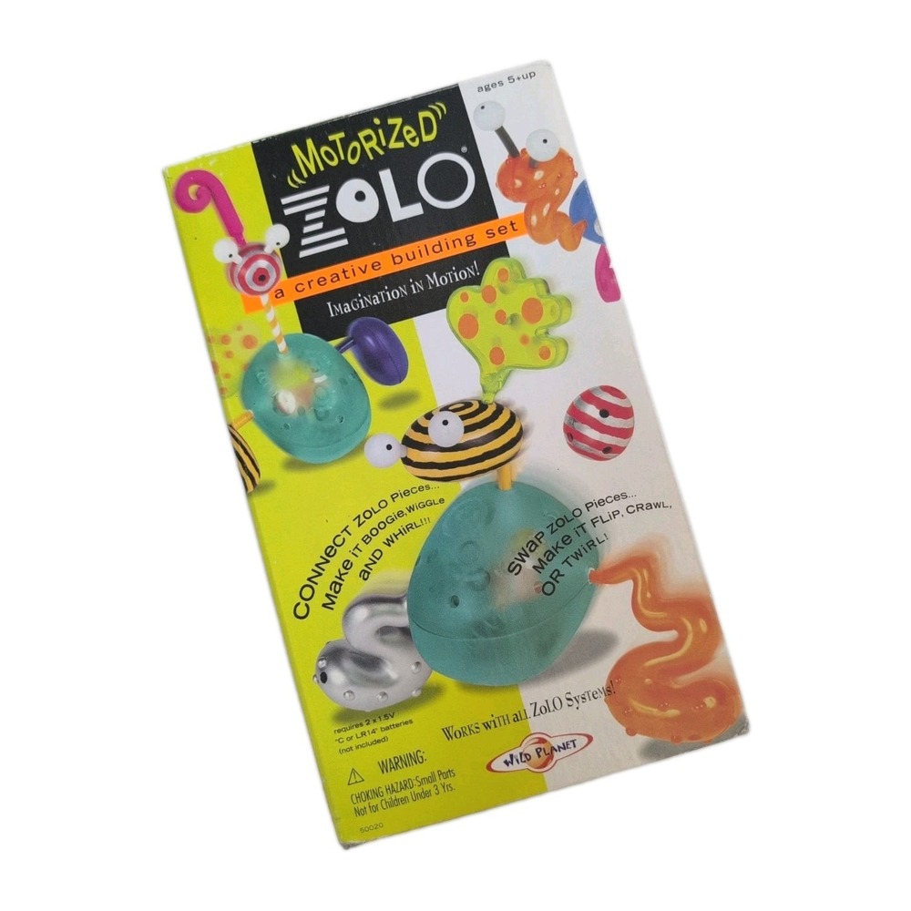 ZOLO Motorized A Creative Building Set by Wild Planet 1997 16 Piece Set - New